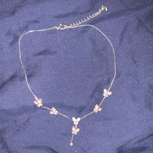 Pink Butterfly Necklace